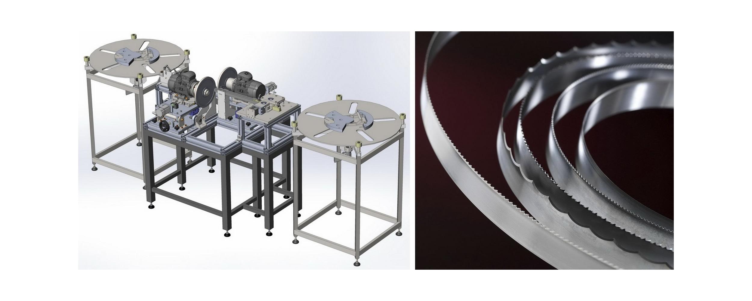 Автоматический заточной комплекс по производству режущего полотна