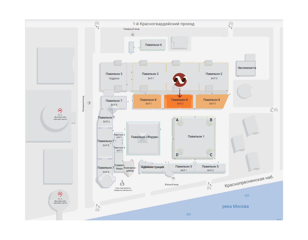 Схема Экспоцентра