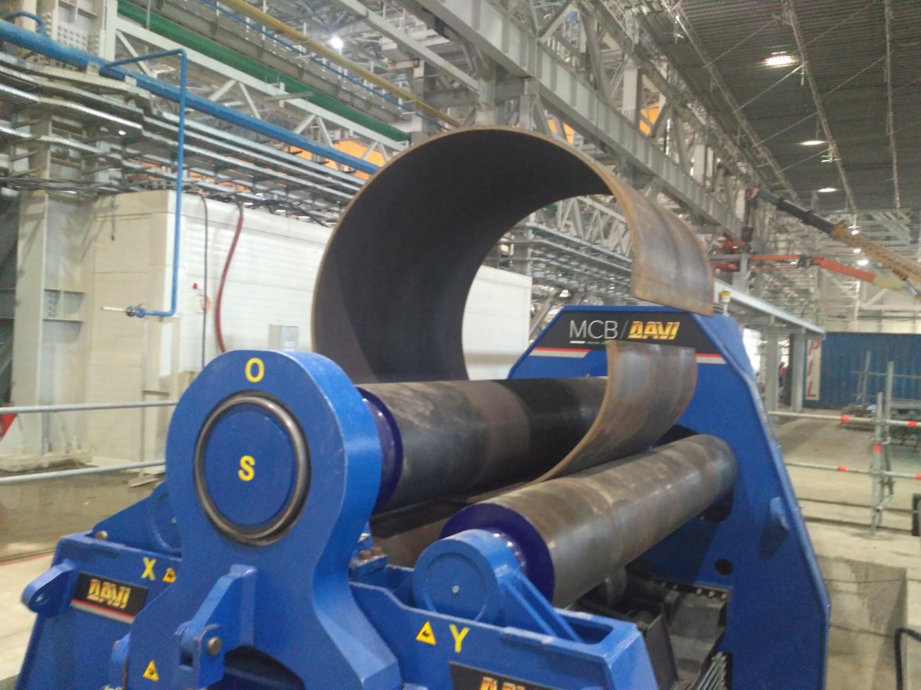 Монтаж и пуско-наладка двух четырехвалковых гибочных станков DAVI