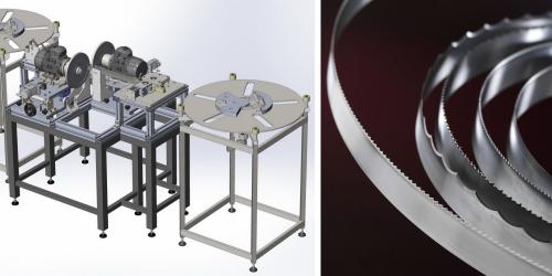 Автоматический заточной комплекс по производству режущего полотна