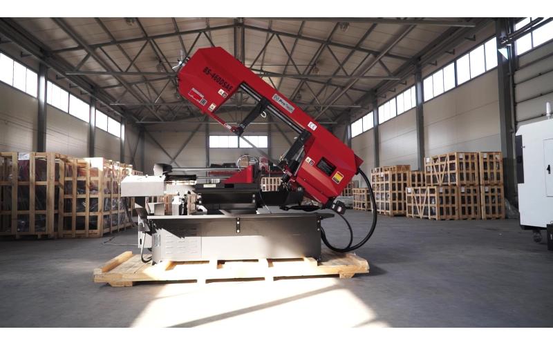 Полуавтоматический ленточнопильный станок маятникового типа ProTech BS-460DSAE Полуавтоматический ленточнопильный станок маятникового типа