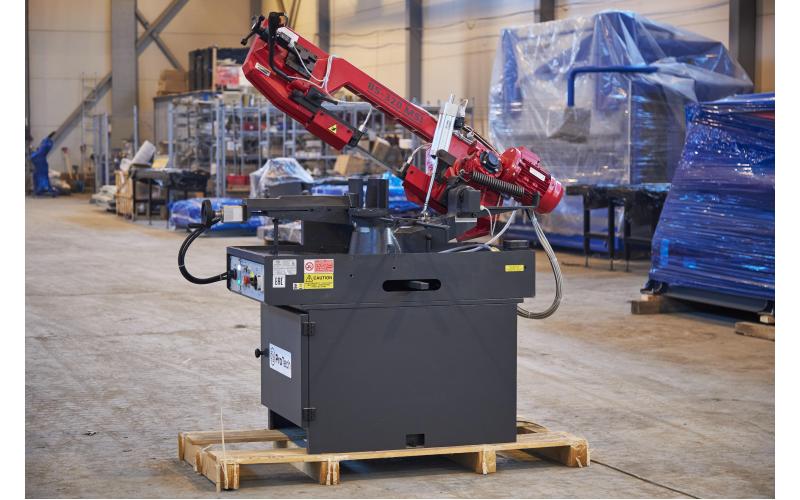 Полуавтоматический ленточнопильный станок маятникового типа с поворотной рамой ProTech BS-320MSI Полуавтоматический ленточнопильный станок маятникового типа с поворотной рамой