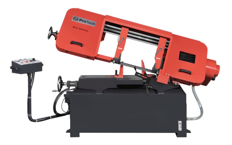 Полуавтоматический ленточнопильный станок маятникового типа ProTech BS-300SA Полуавтоматический ленточнопильный станок маятникового типа