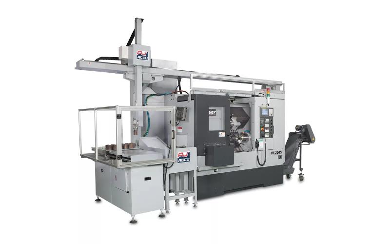 Токарный станок с ЧПУ с противошпинделем и приводным инструментом ACCUWAY UT-200SM Токарный станок с ЧПУ с противошпинделем и приводным инструментом