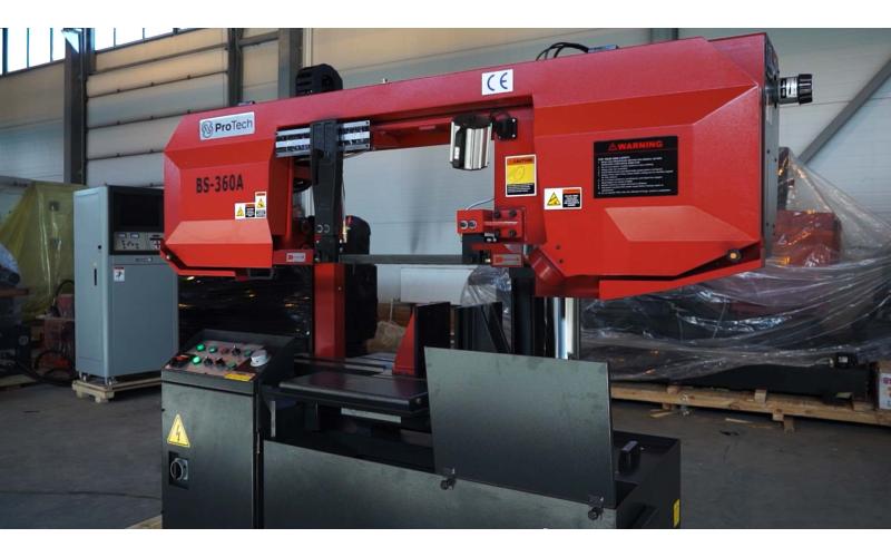 Полуавтоматический ленточнопильный станок колонного типа ProTech BS-360A Полуавтоматический ленточнопильный станок колонного типа