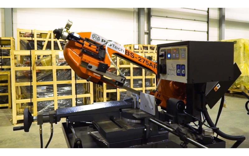 Полуавтоматический ленточнопильный станок маятникового типа ProTech BS-275AR Полуавтоматический ленточнопильный станок маятникового типа