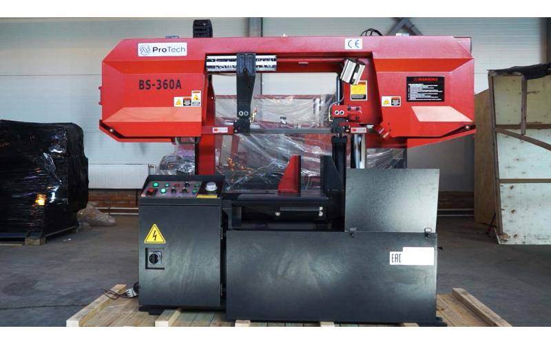 Полуавтоматический ленточнопильный станок колонного типа ProTech BS-360A Полуавтоматический ленточнопильный станок колонного типа