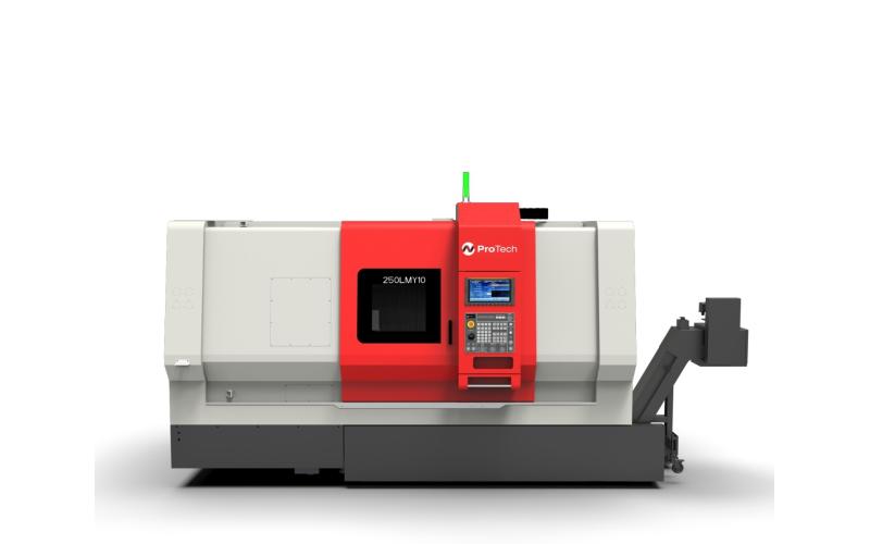 Токарный станок с ЧПУ с приводным инструментом и осью Y ProTech 250LMY10 Токарный станок с ЧПУ с приводным инструментом и осью Y