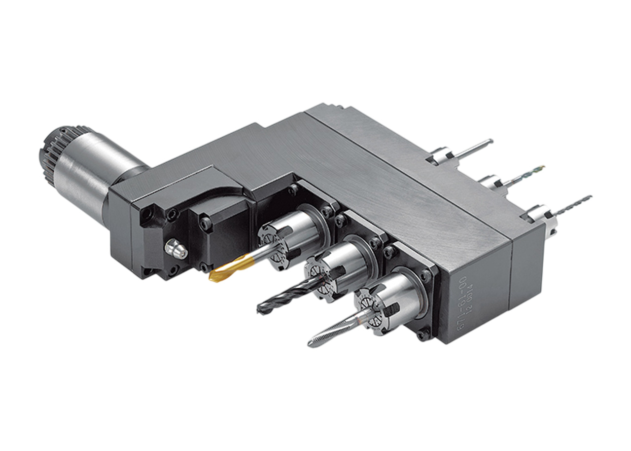 Многопозиционный приводной блок оснащённый осевым инструментом